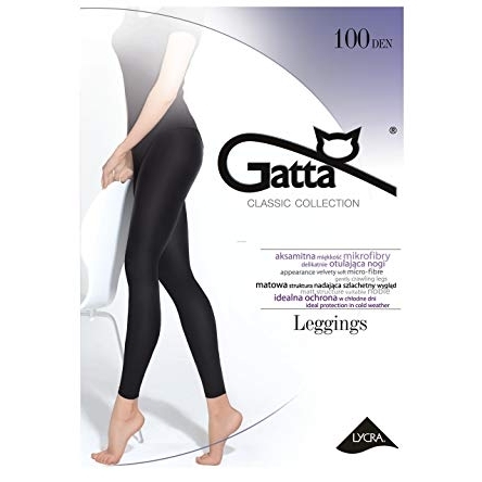 Leggings Capri Thermiques GATTA - Noir Opaque - Taille M/3 - 100 Den - Neuf Avec étiquettes