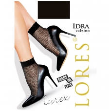 Lores IDRA plonos kojinaitės su sidabro siūlų raštais